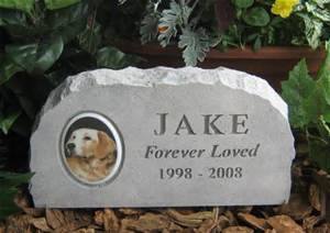 This pet monument was made to honor a special furry friend/family member. Ask about our different options for pet monuments. 